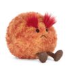 JCDB2610015-24-Amuseables-Planet-Mars-22cm_2-mc JELLYCAT 火星星球娃娃側面特寫,呈現蓬鬆橘色絨毛質感與立體圓球造型