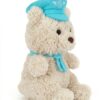 JCDB2610017_3-mc JELLYCAT Bartholomew Bear Junior Pilot 小熊背面照,展示整體尺寸比例與造型細節