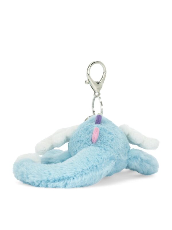 JELLYCAT-Sky-Dragon-Bag-Charm_3-mc JELLYCAT 天空小飛龍吊飾背面及夾扣五金細節,粉藍配色整體展示