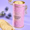 Strawberry__Clotted_Cream_Shortbread_Tin_150g_1-mc CARTWRIGHT & BUTLER 酥餅鐵盒開蓋,展示草莓凝脂奶油口味餅乾內容物
