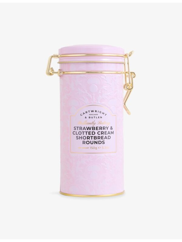 Strawberry__Clotted_Cream_Shortbread_Tin_150g_2-mc CARTWRIGHT & BUTLER 草莓酥餅禮盒側面與成分標示,150g 英國原裝進口