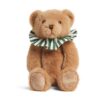 HDAS2630006-82_1-uni 英國 Harrods 亨利熊毛絨筆袋正面,展示棕色泰迪熊造型與標誌性條紋領子