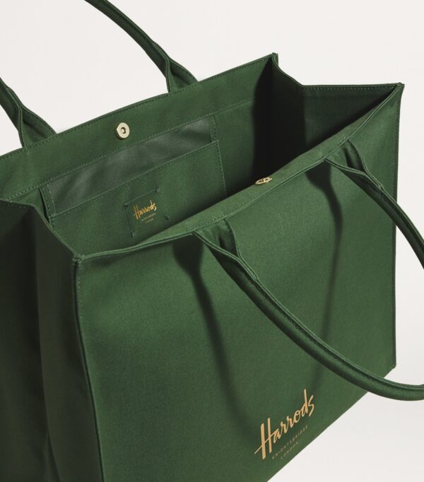 HDBB2432001-55_4 Harrods 托特包磁力扣開合設計特寫,展示包口收納細節