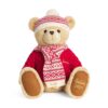 HDDB2530001-81_1-uni 英國 Harrods 2025 聖誕限定 Alfie 小熊玩偶正面,穿粗針織毛衣與毛線帽,高 34cm