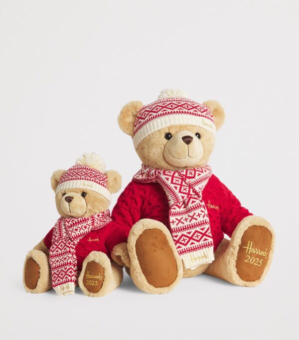 HDDB2530001-81_2 Harrods Alfie 熊細節特寫,爪上年份紀念刺繡與配套針織圍巾