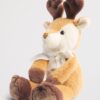 HDDB2630008-82_2 Harrods My First Christmas 馴鹿毛絨玩具側面細節,展示柔軟絨毛質感與精緻刺繡工藝