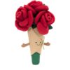 JCDB2540020-14_2 JELLYCAT 玫瑰花束娃娃近拍,展示亞麻布料質感與層疊花瓣細節
