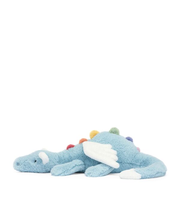 JCDB2630004-62_2 JELLYCAT 天空龍娃娃側面角度,呈現立體造型與蓬鬆藍色毛絨細節