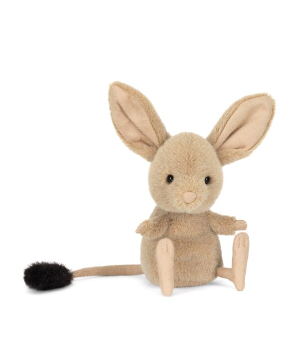 JCDB2630008-84_2 JELLYCAT Jerboa 跳鼠側面細節,展示柔軟棕色絨毛質感與修長大耳朵特徵