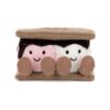 JCDB2630009-84_1-uni JELLYCAT Amuseables S'mores 棉花糖夾心餅乾絨毛玩具正面,展示圓潤造型與巧克力棕色外層