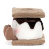 JCDB2630009-84_2 JELLYCAT S'mores 毛絨玩偶側面特寫,呈現奶白棉花糖夾層與柔軟絨面質感