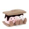 JCDB2630009-84_4 JELLYCAT S'mores 絨毛玩具背面與底部細節,展示整體縫工與材質