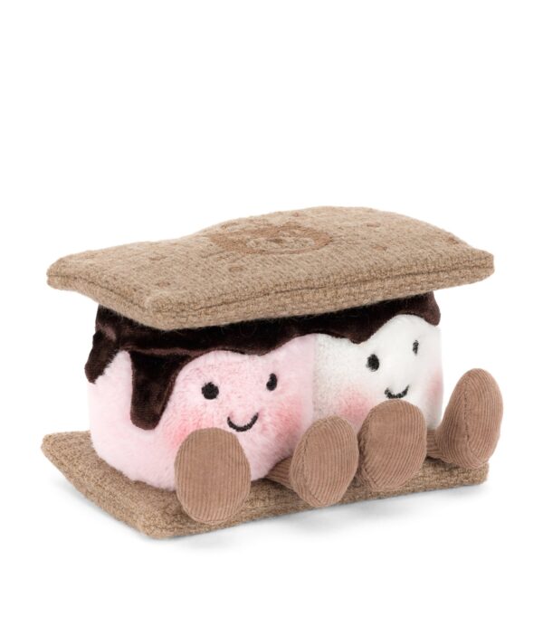 JCDB2630009-84_4 JELLYCAT S'mores 絨毛玩具背面與底部細節,展示整體縫工與材質