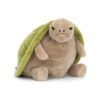 JCDB2630010-51_1-uni 英國 JELLYCAT Timmy Turtle 蒂米烏龜絨毛娃娃正面,青綠色圓潤造型,高28cm