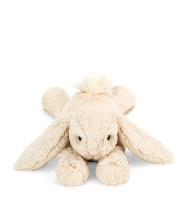 JCDB2630011-81_2 JELLYCAT Smudge Rabbit 側面細節,呈現棕色絨毛質感與靈活四肢造型