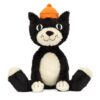 JCDB2630013-09_2 JELLYCAT Jack 傑克貓咪娃娃側面細節,展示柔軟黑色絨毛質感與燕尾服剪裁