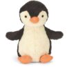 JCDB2630014-08_2 JELLYCAT 花生企鵝側面角度,展示張開的鰭狀肢與飽滿圓潤比例
