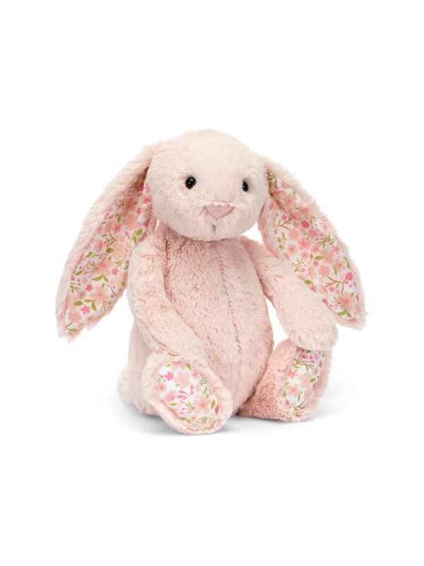 JCDB2630018-12_1-uni JELLYCAT Blossom Blush Bunny Cherry 粉紅花漾兔絨毛娃娃正面全身,約31公分高