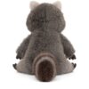 JCDB2630021-08_3 JELLYCAT Trixiwoo 小浣熊細節特寫,展示精巧手指腳趾與柔軟毛皮紋路