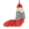 JCDB2630023-18_2 JELLYCAT Larry龍蝦娃娃側面角度,呈現28cm蓬鬆圓潤身形與柔軟質地