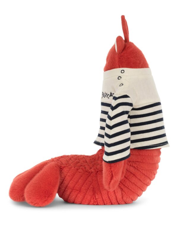 JELLYCAT Larry龍蝦娃娃側面角度,呈現28cm蓬鬆圓潤身形與柔軟質地