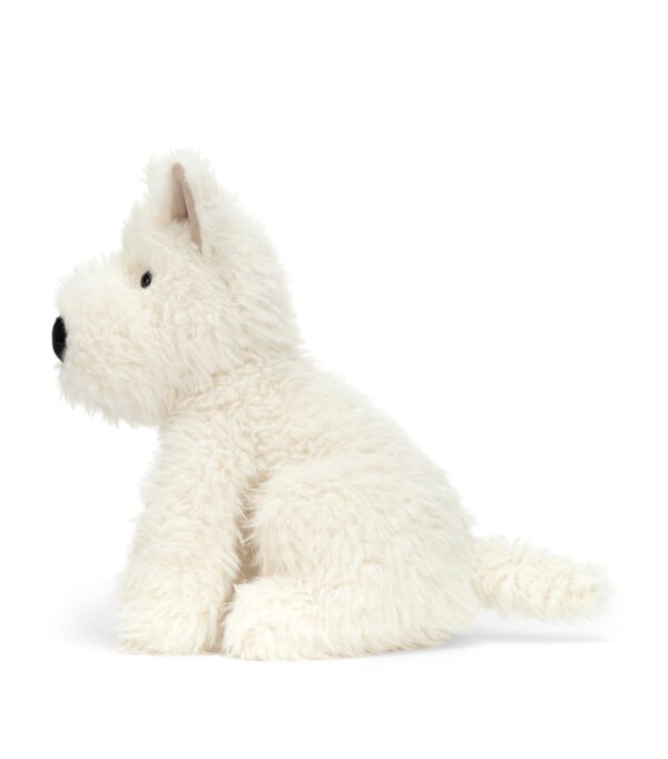 JCDB2630025-00_2 JELLYCAT Munro 蘇格蘭梗犬側面角度,呈現飽滿柔軟的身形比例與立體造型