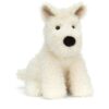 JCDB2630025-00_4 JELLYCAT Munro 蘇格蘭梗犬擺放於居家場景,展示娃娃作為床邊或桌面擺設的溫暖氛圍