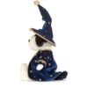 JCDB2630028-69_3 JELLYCAT Rufferty 小狗巫師帽子近拍,閃亮星星刺繡細節特寫