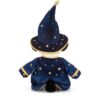 JCDB2630028-69_4 JELLYCAT Rufferty 絨毛娃娃背面,呈現天鵝絨斗篷剪裁與披肩設計