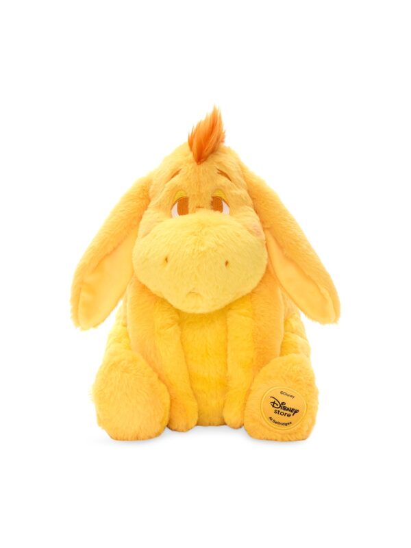 DNDB2540002-34_1-uni 英國 Disney 屹耳黃色絨毛娃娃正面全身照,約 38cm 高,表情憂鬱可愛