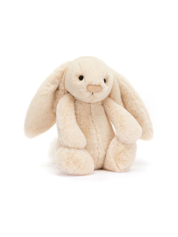JCDB2630039-02_1-uni 英國 JELLYCAT Medium Willow Bashful Bunny 害羞兔絨毛娃娃正面,米白柳樹色,長垂耳特寫