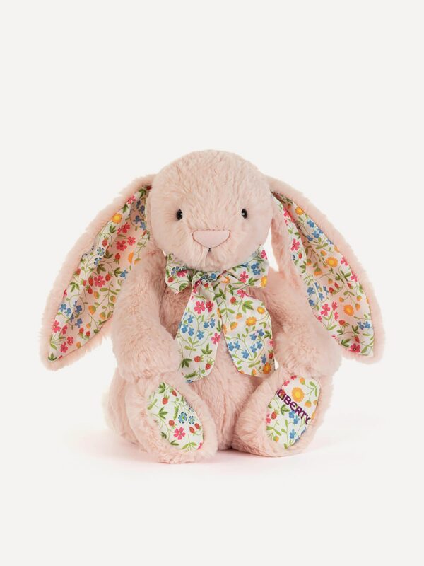 JELLYCAT Liberty Mirabelle 兔子娃娃側面,顯示高 31cm 完整身形與柔軟聚酯纖維材質