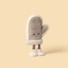 JCDB2630046-82_2 JELLYCAT Fitswell Mitten 娃娃側面角度,顯示 27cm 圓潤身形與整體棕色配色