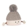 JCDB2630048-82_3 Jellycat Pomilly Hat 側面角度,呈現燈芯絨手臂與毛茸茸連指手套細節