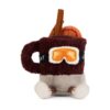 JCDB2630049-85_1-uni 英國 JELLYCAT Amuseables Mullover 香料熱飲絨毛玩偶正面,棕色杯身配橘色滑雪鏡全貌