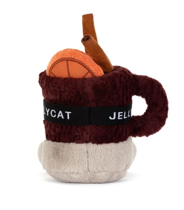JCDB2630049-85_3 JELLYCAT Amuseables 香料熱飲玩偶近拍,橘色滑雪鏡與表情特寫