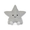 JCDB2630050-90_1-uni 英國 JELLYCAT Amuseables Silver Star 銀色星星絨毛娃娃正面,閃亮針織面料與燦爛笑臉特寫