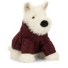 JCDB2630051-00_3 JELLYCAT Munro 蘇格蘭梗犬近拍臉部,圓眼憨態可掬、耳朵挺立