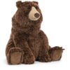 JCDB2630053-88_4 JELLYCAT Bizzlestomp Bear 背面照,呈現整體絨毛質地與圓弧背部線條