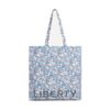LYBB2632002-65_1-uni Liberty London Thorpe Hill 藍色碎花棉帆布托特包正面全覽,展示品牌印花圖案