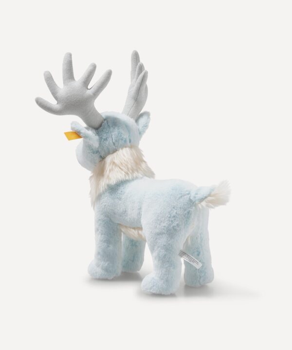 SFDB2630004-61_4 STEIFF 守護神雄鹿絨毛玩偶整體比例展示,約 25cm 高,粉藍色系典藏版